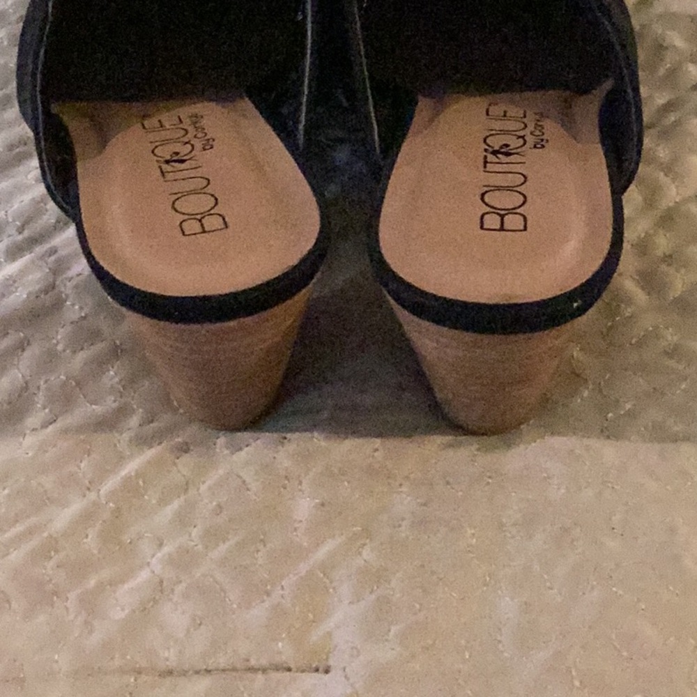 Boutique by Corky’s Haisley Black Faux Suede Mule Boot - Picture 5 of 7